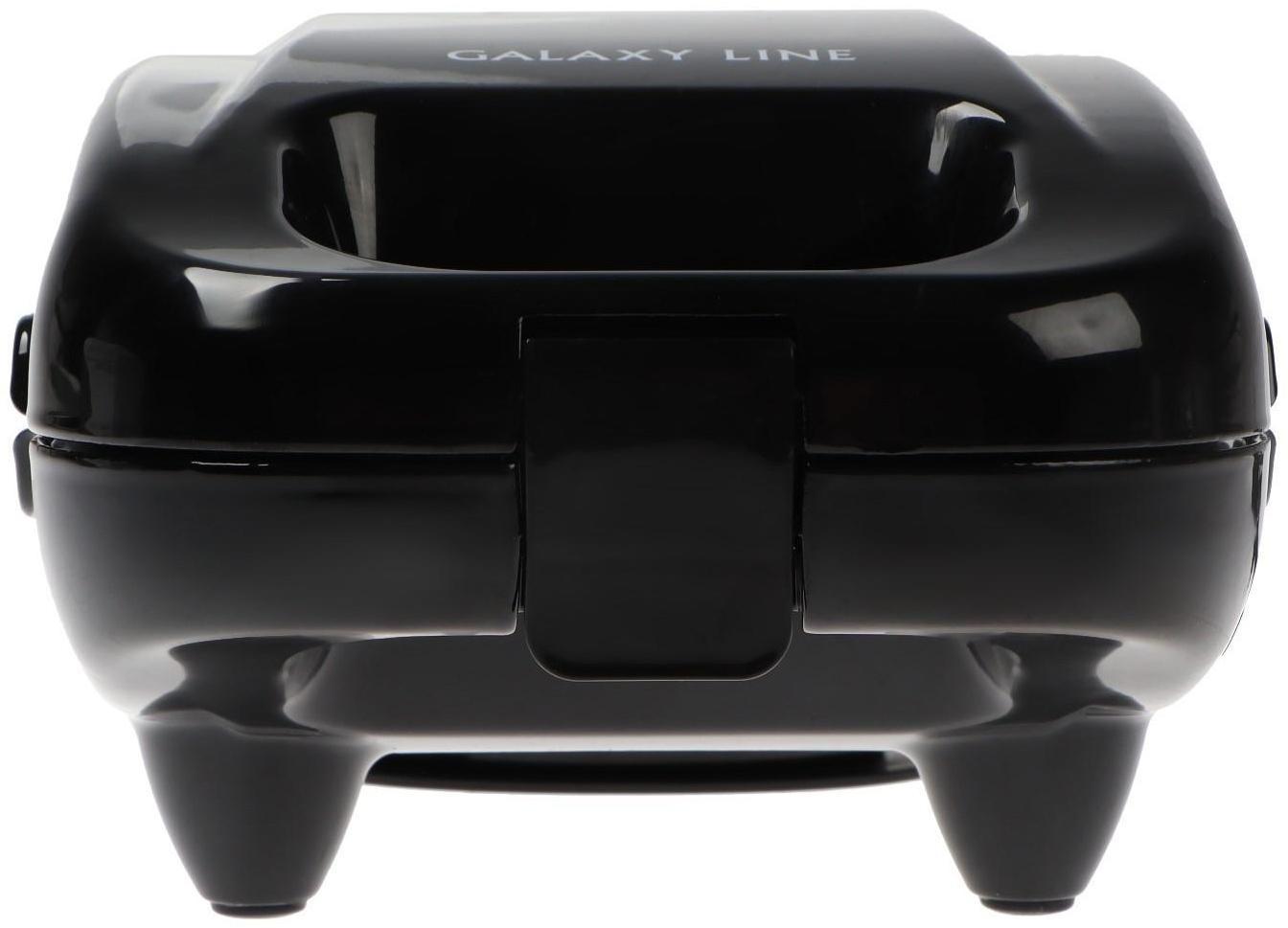 Электровафельница Galaxy GL 2972, 750 Вт, венские вафли, антипригарное покрытие, чёрная