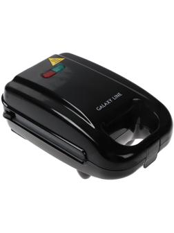 Электровафельница Galaxy GL 2972, 750 Вт, венские вафли, антипригарное покрытие, чёрная