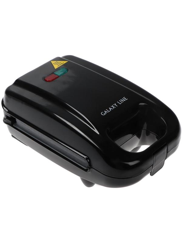 Электровафельница Galaxy GL 2972, 750 Вт, венские вафли, антипригарное покрытие, чёрная