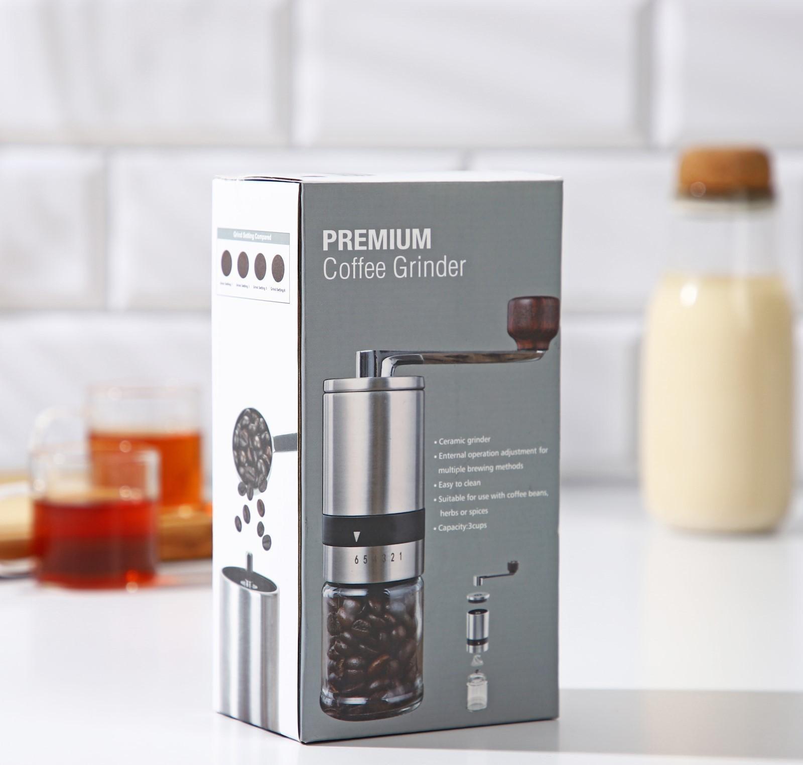 Кофемолка механическая Magistro Solid, керамический механизм, регулировка помола