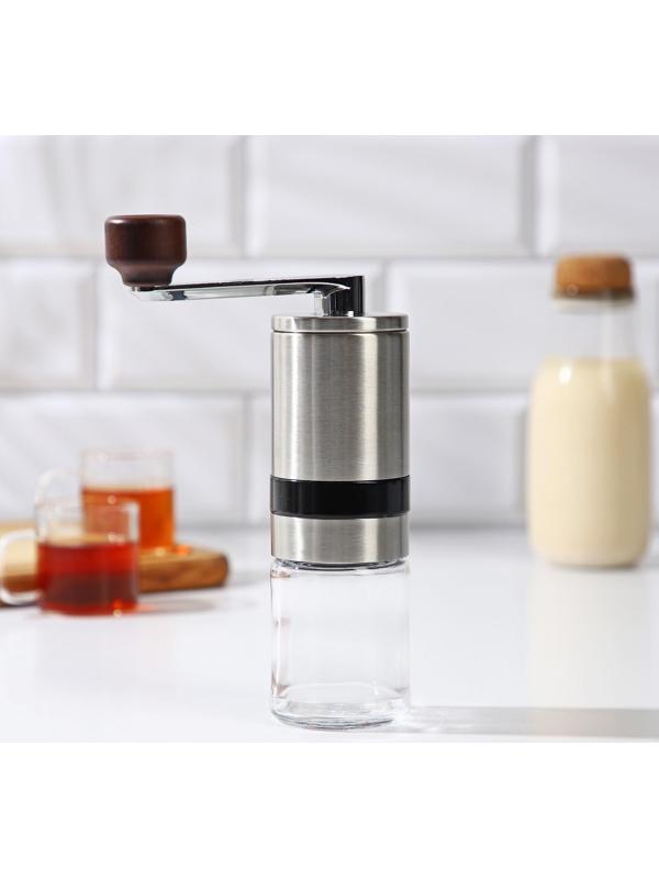 Кофемолка механическая Magistro Solid, керамический механизм, регулировка помола