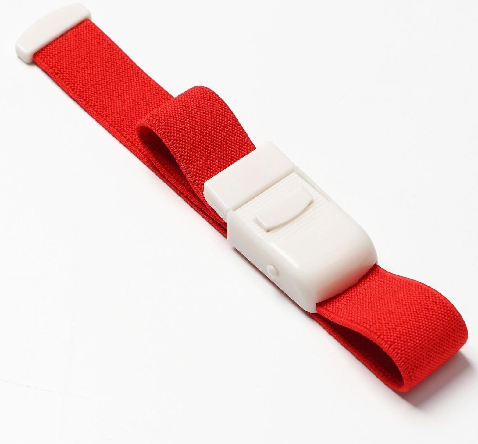 Жгут текстильный, 40 х 2.5 см, красный