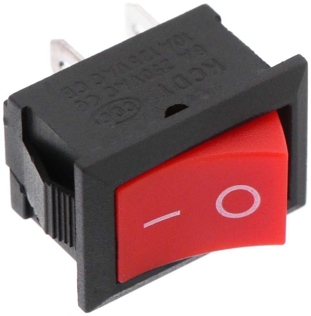 Переключатель красный, 250 В, 6 A, 2 контакта, RWB-201, SC-768, размер  Mini