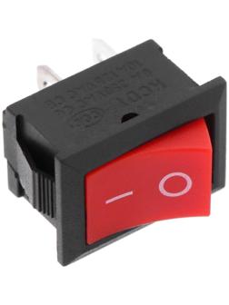 Переключатель красный, 250 В, 6 A, 2 контакта, RWB-201, SC-768, размер  Mini