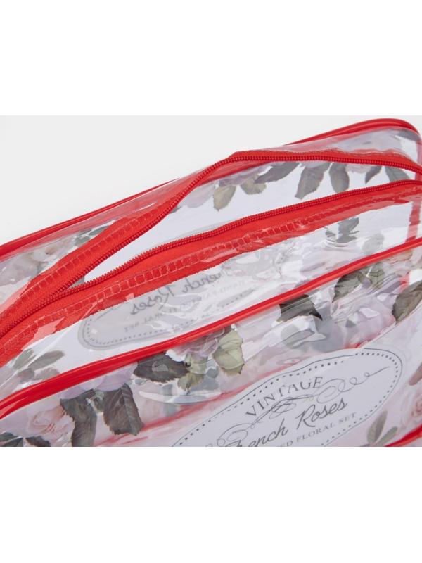 Косметичка на молнии, цвет красный