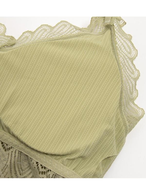 Комплект женский (топ, трусы) цвет олива, размер 42-44