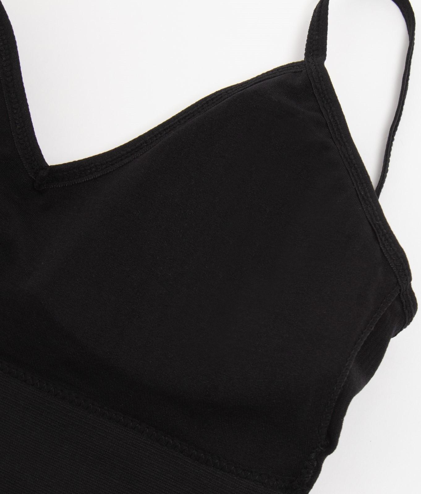 Комплект женский (топ, трусы) цвет чёрный, размер 42-44