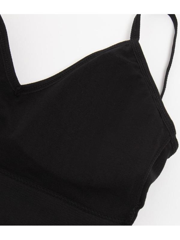 Комплект женский (топ, трусы) цвет чёрный, размер 42-44