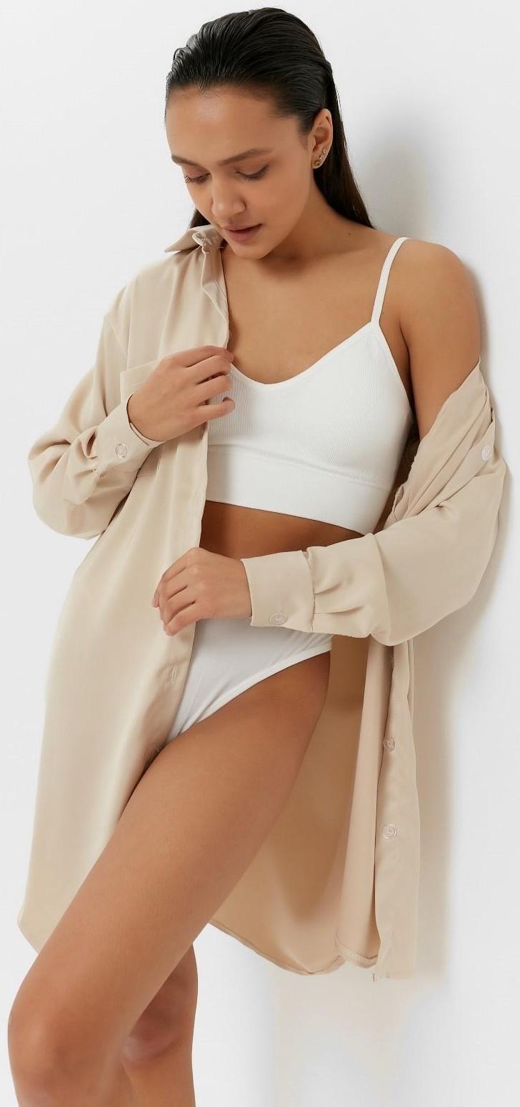 Комплект женский (топ, трусы) цвет белый, размер 42-44