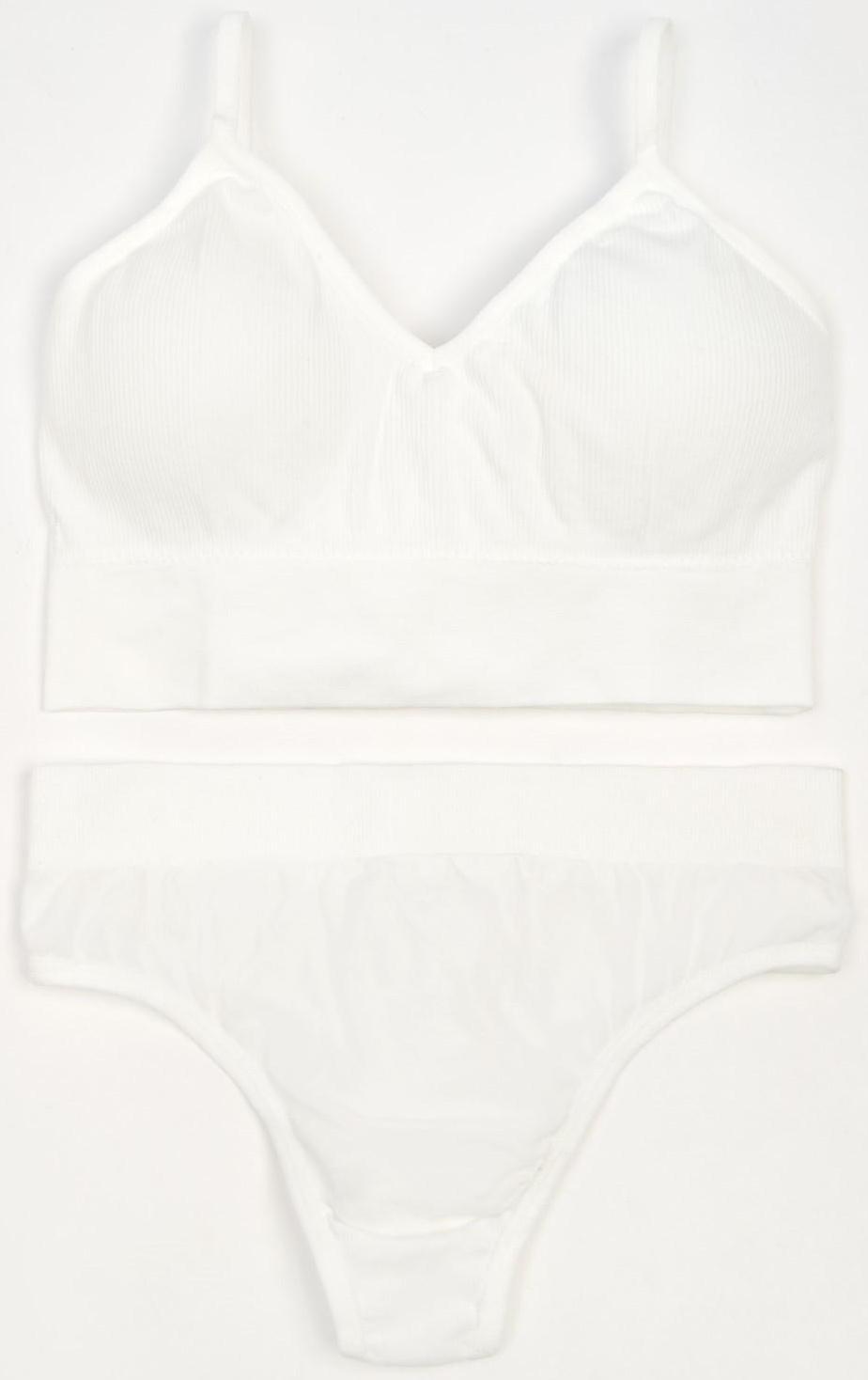 Комплект женский (топ, трусы) цвет белый, размер 42-44