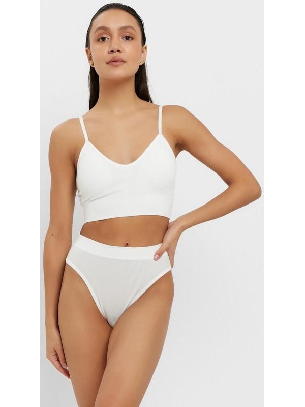 Комплект женский (топ, трусы) цвет белый, размер 42-44