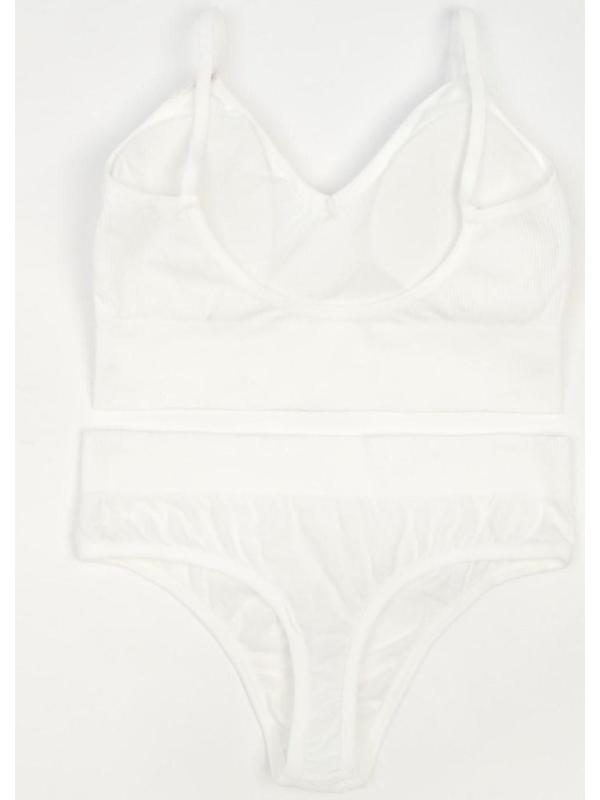 Комплект женский (топ, трусы) цвет белый, размер 42-44