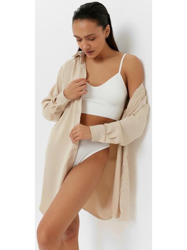 Комплект женский (топ, трусы) цвет белый, размер 42-44