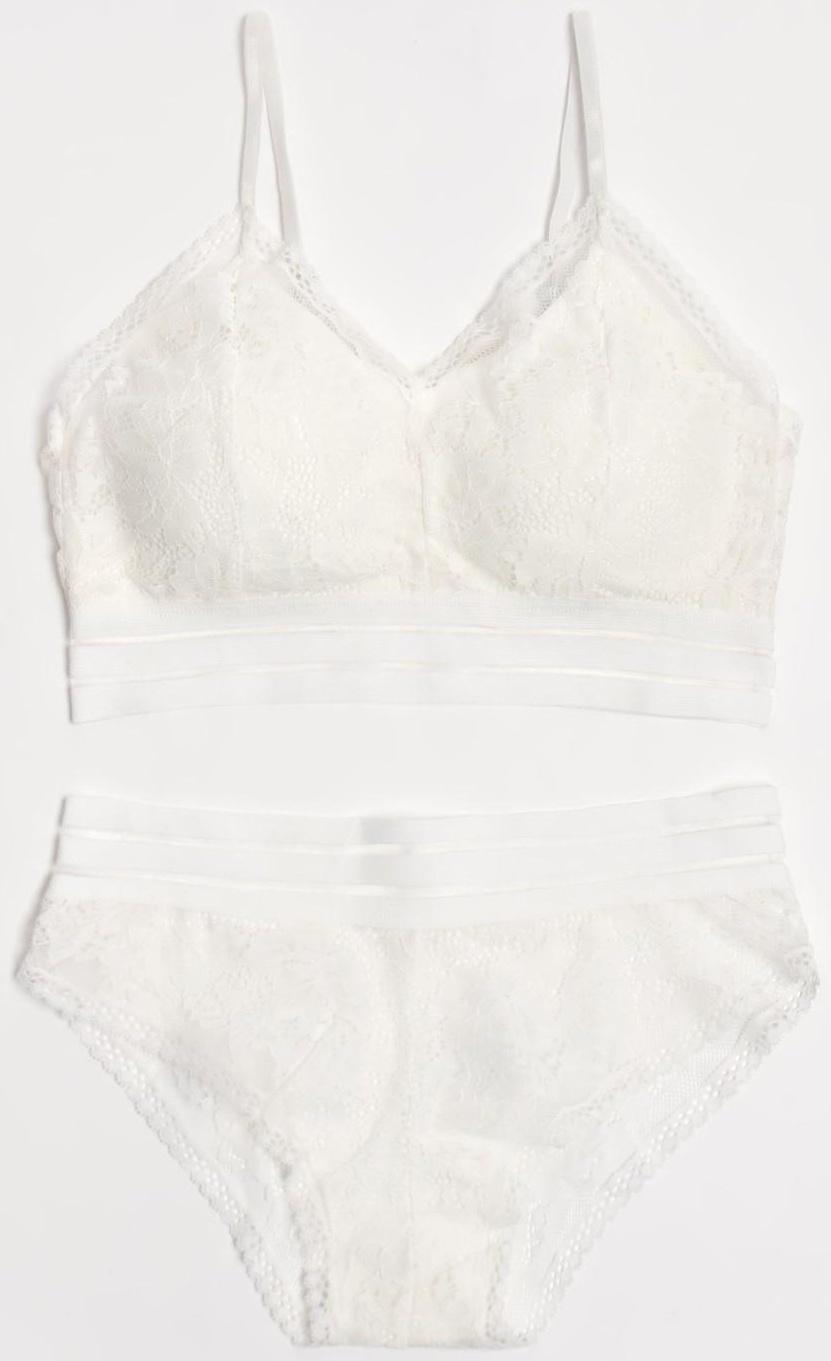 Комплект женский (топ, трусы) цвет белый, размер 42-44