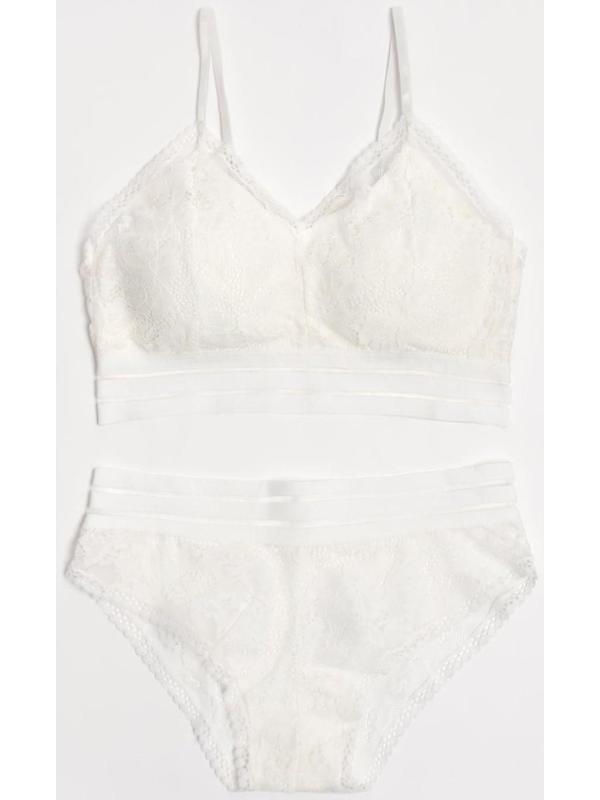 Комплект женский (топ, трусы) цвет белый, размер 42-44