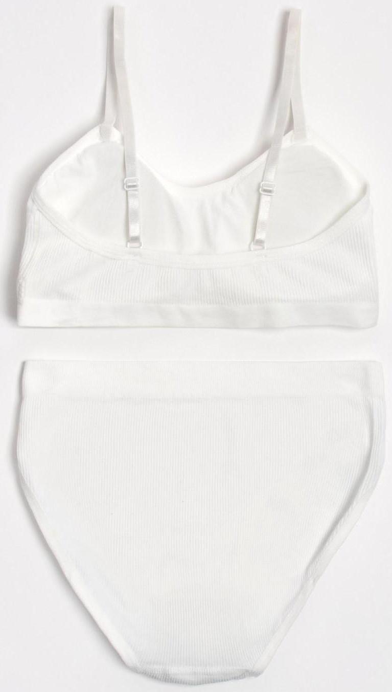 Комплект женский (топ, трусы) цвет белый, размер 42-44