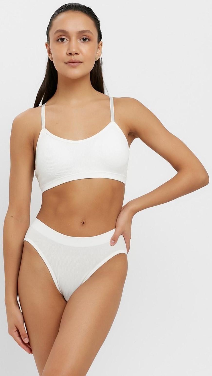 Комплект женский (топ, трусы) цвет белый, размер 42-44