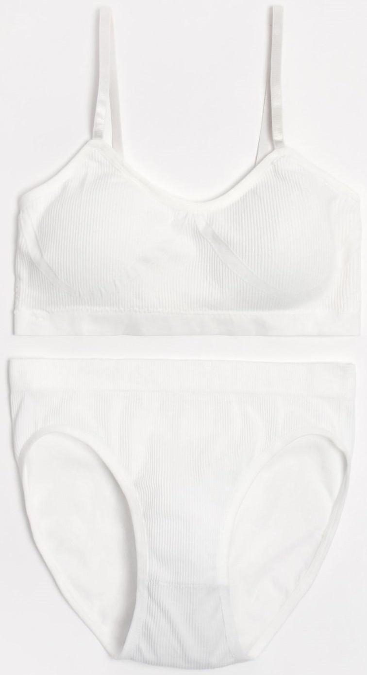 Комплект женский (топ, трусы) цвет белый, размер 42-44