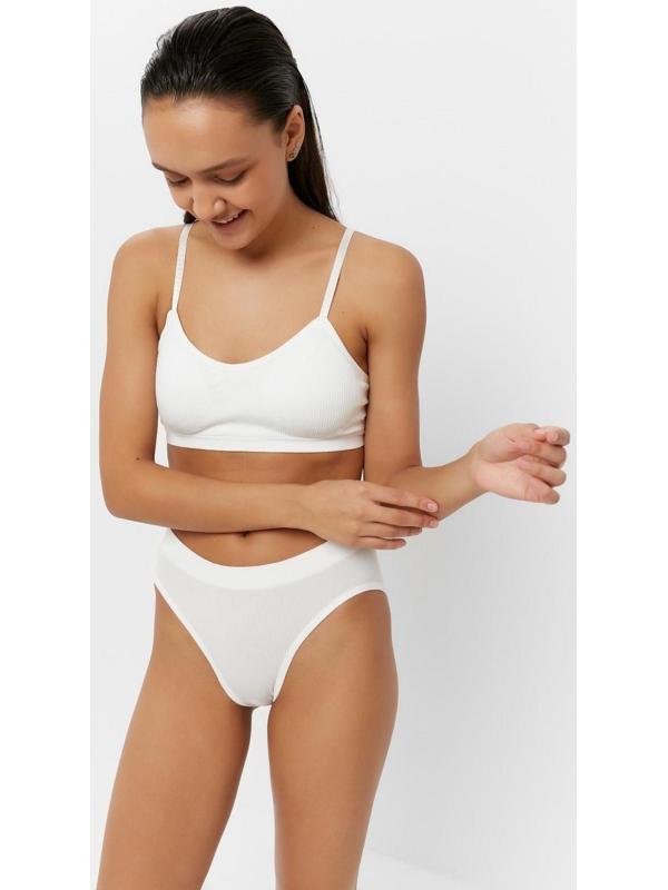 Комплект женский (топ, трусы) цвет белый, размер 42-44