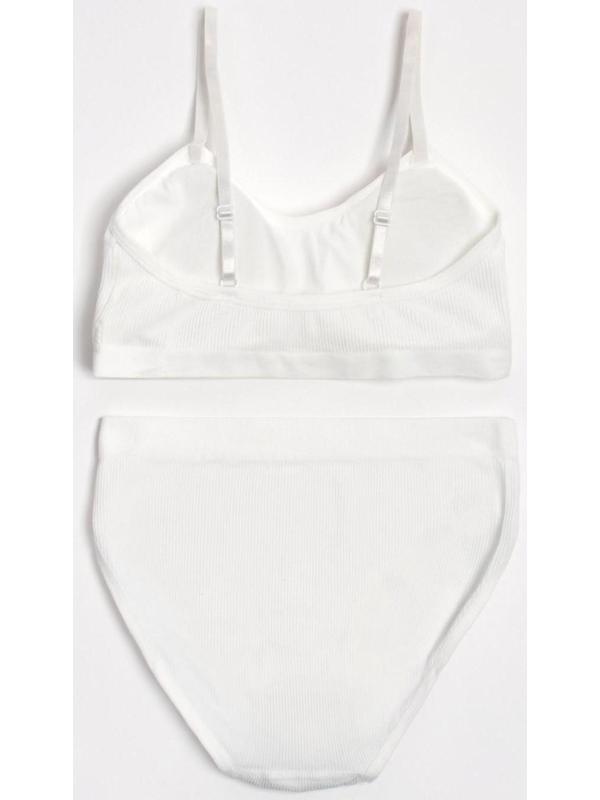 Комплект женский (топ, трусы) цвет белый, размер 42-44