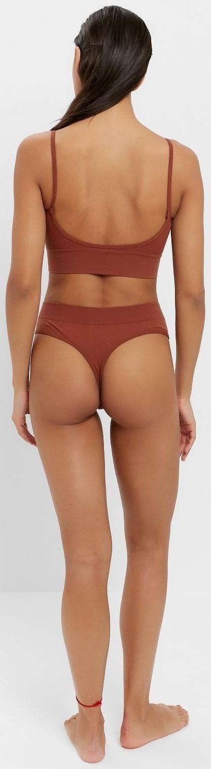 Комплект женский (топ, трусы) 118 цвет коричневый, р-р 42-44
