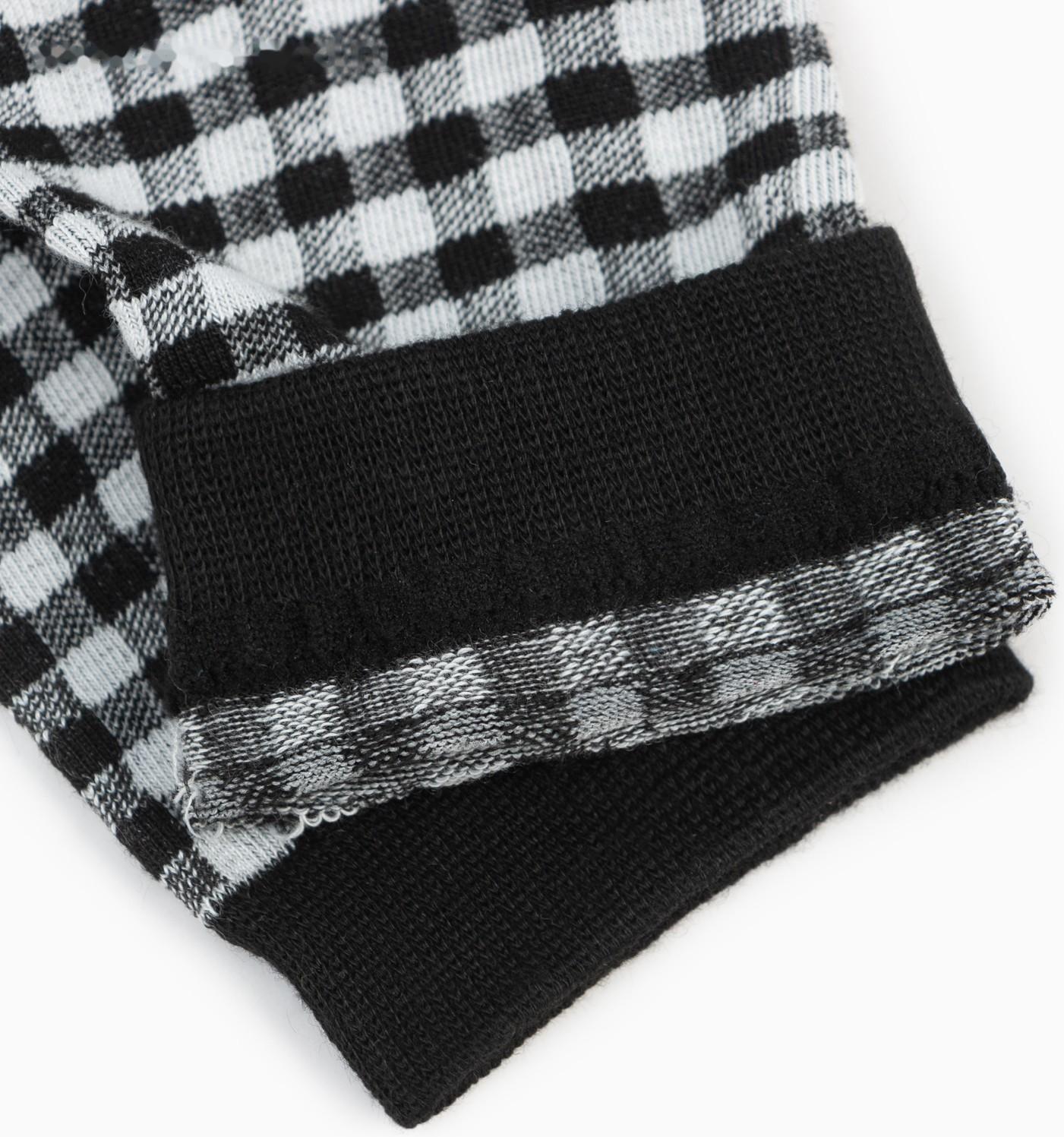 Носки женские, цвет чёрный/клетка, размер 36-40