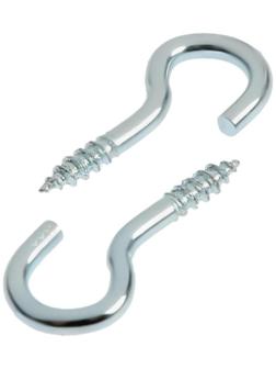 Шуруп-полукольцо, ТУНДРА, 2,0x20 белый цинк 8 шт