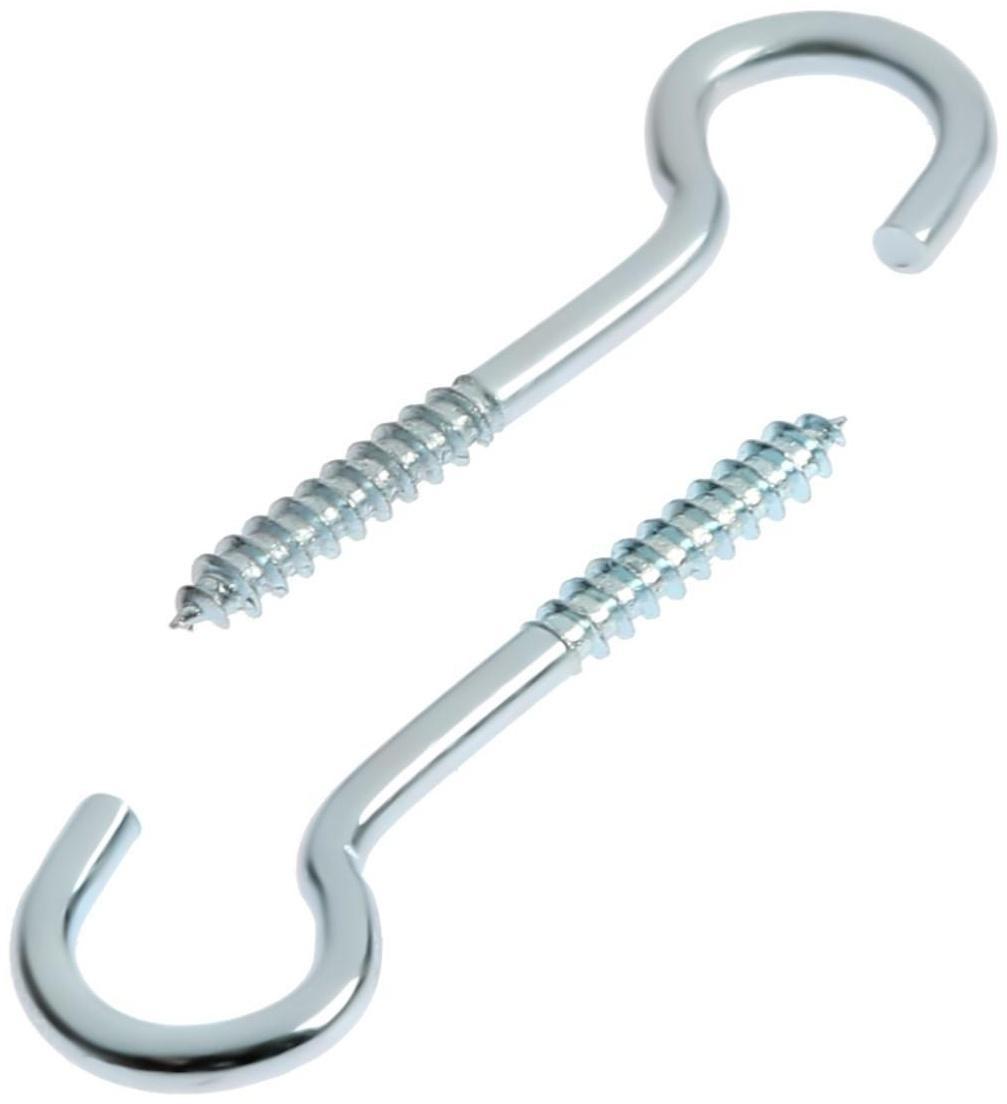 Шуруп-полукольцо, ТУНДРА, 4,0x50 белый цинк 2 шт