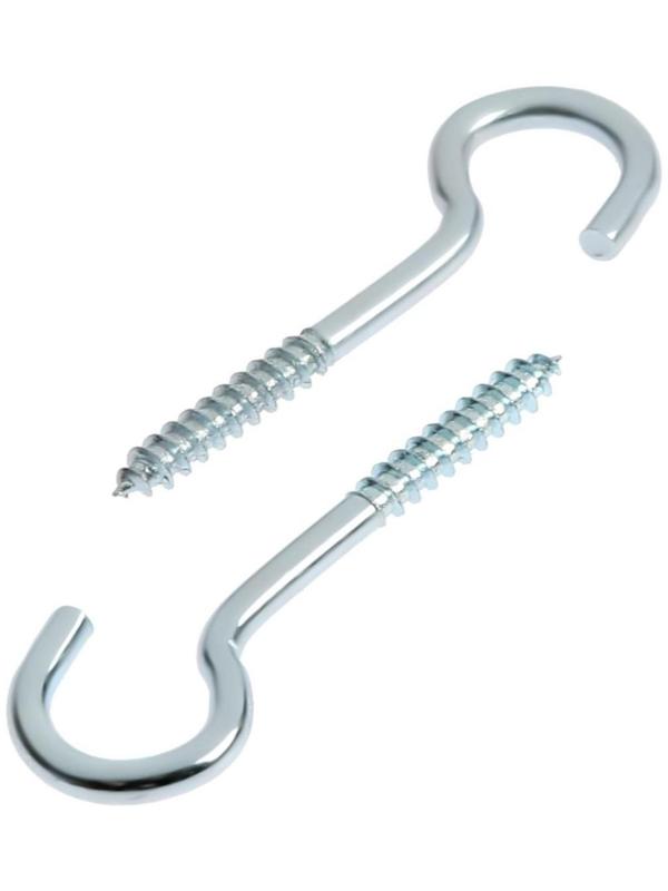 Шуруп-полукольцо, ТУНДРА, 4,0x50 белый цинк 2 шт