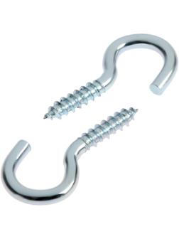 Шуруп-полукольцо, ТУНДРА, 5,0x40 белый цинк 2 шт