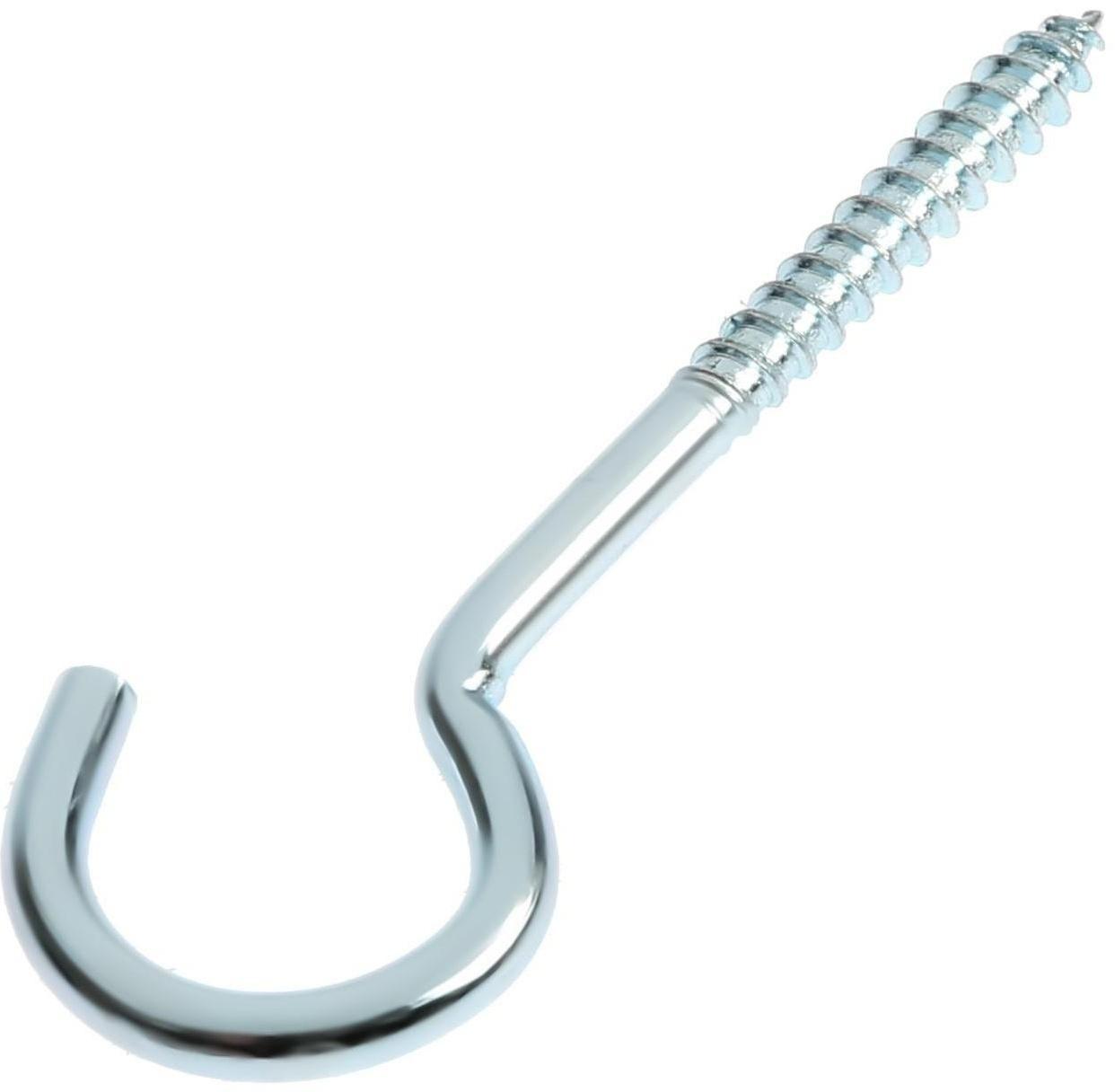 Шуруп-полукольцо, ТУНДРА, 5,0x70 белый цинк 1 шт