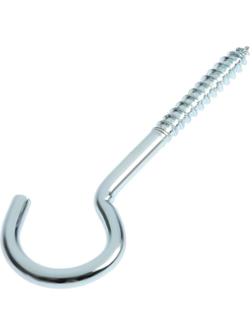 Шуруп-полукольцо, ТУНДРА, 5,0x70 белый цинк 1 шт