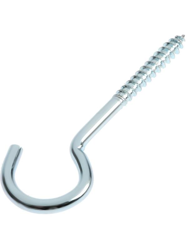 Шуруп-полукольцо, ТУНДРА, 5,0x70 белый цинк 1 шт