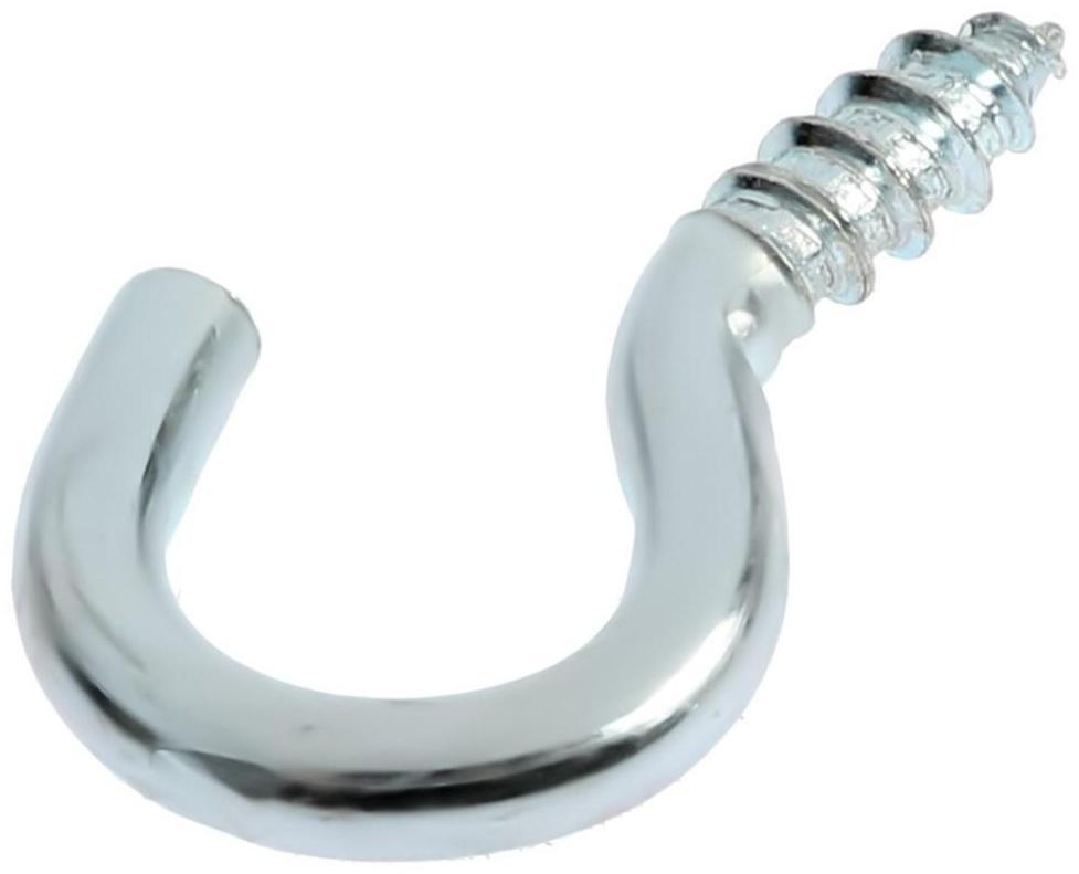 Шуруп-полукольцо, ТУНДРА, 6,0x40 белый цинк 1 шт