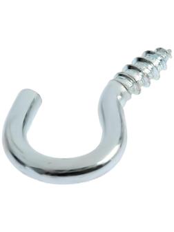 Шуруп-полукольцо, ТУНДРА, 6,0x40 белый цинк 1 шт