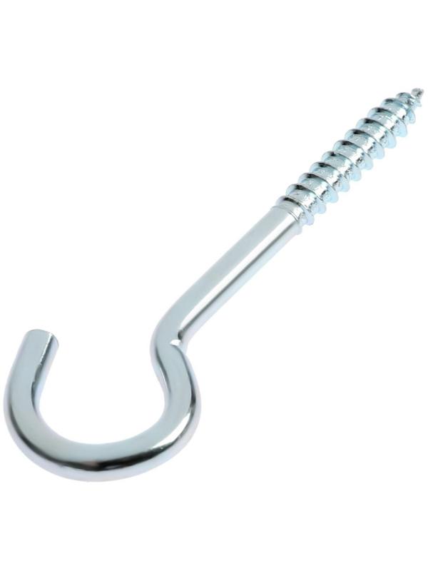 Шуруп-полукольцо, ТУНДРА, 6,0x80 белый цинк 1 шт