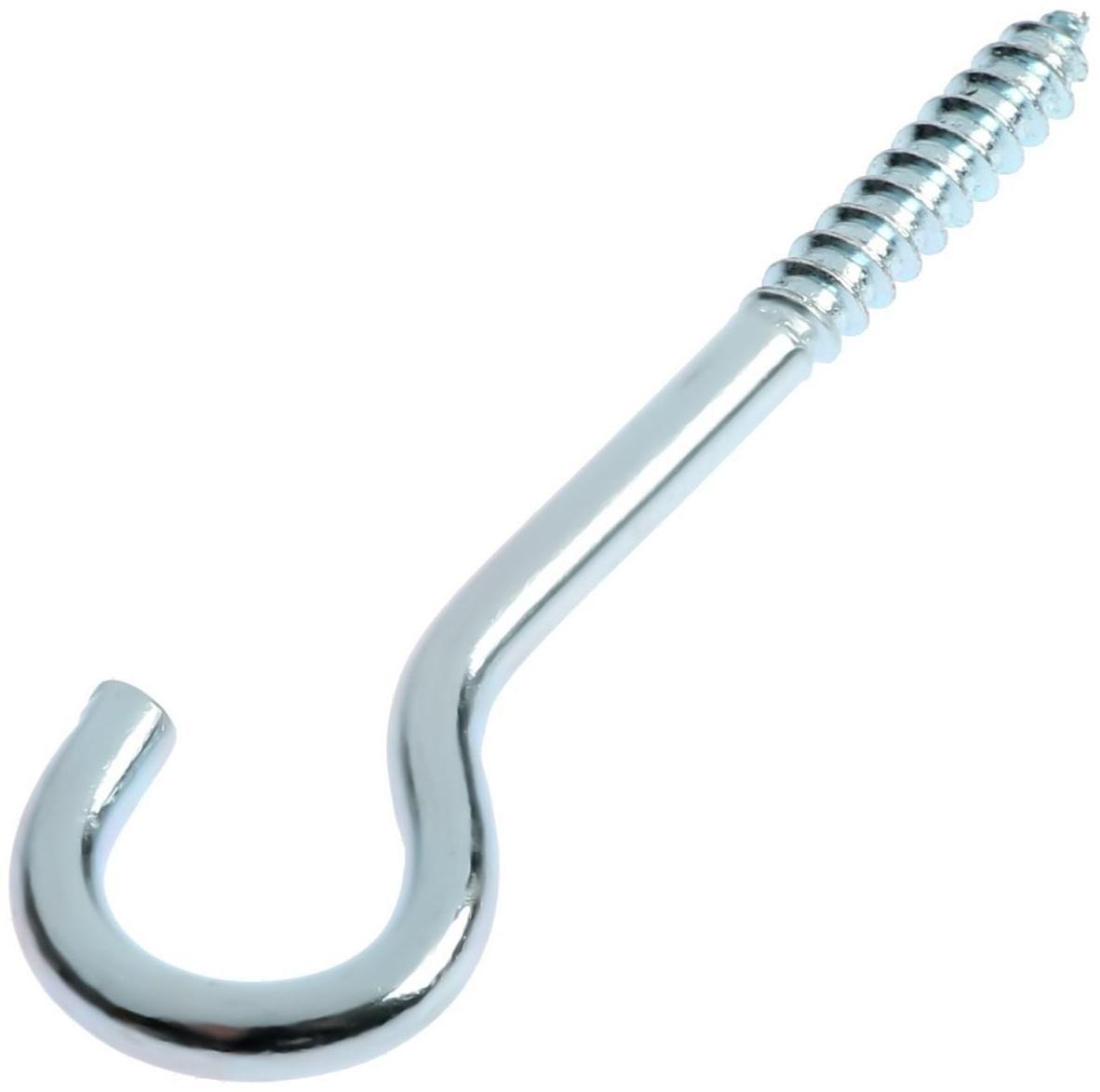 Шуруп-полукольцо,ТУНДРА, 8,0x100 белый цинк 1 шт