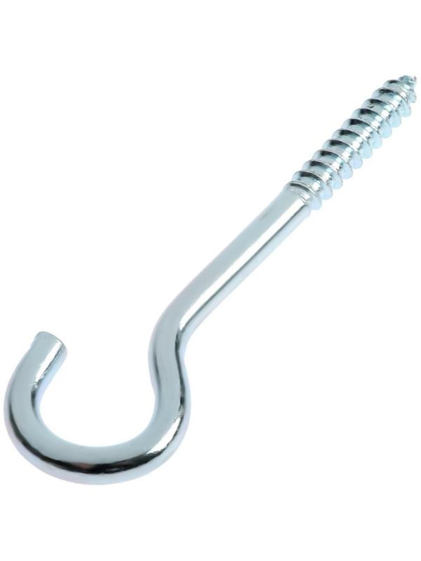 Шуруп-полукольцо,ТУНДРА, 8,0x100 белый цинк 1 шт