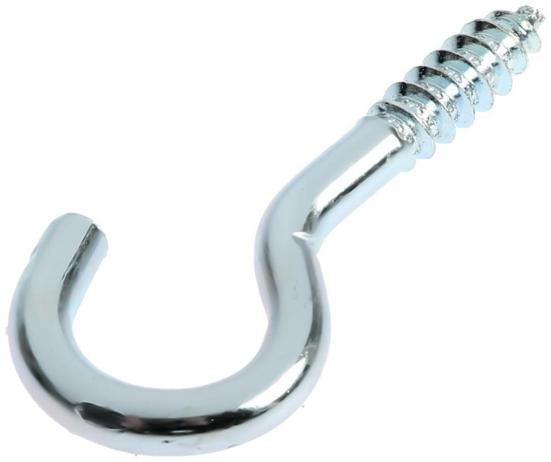 Шуруп-полукольцо,ТУНДРА, 8,0x70 белый цинк 1 шт