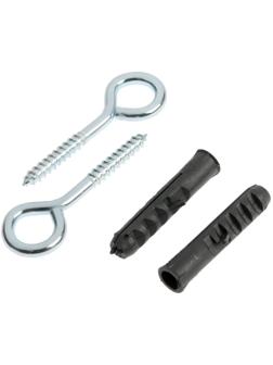 Шуруп-Кольцо с дюбелем, ТУНДРА, 10 мм 2 шт