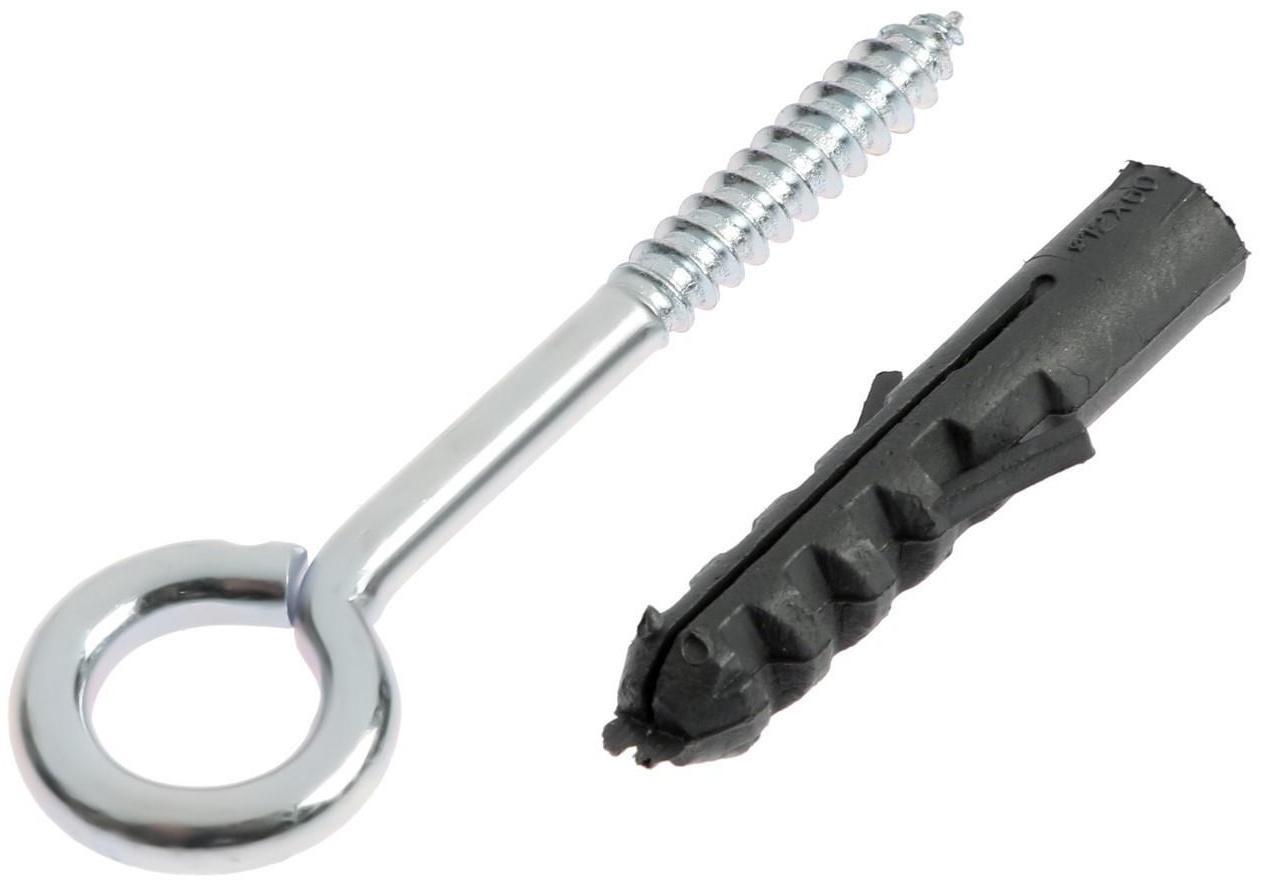 Шуруп-Кольцо с дюбелем, ТУНДРА, 12 мм 1 шт