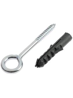 Шуруп-Кольцо с дюбелем, ТУНДРА, 12 мм 1 шт