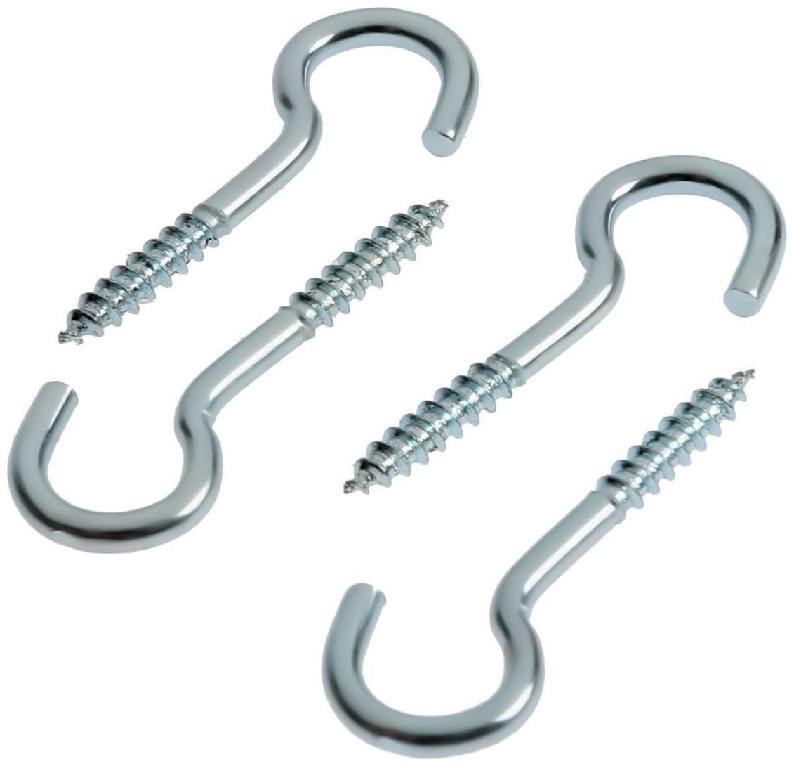 Шуруп-полукольцо, ТУНДРА, 3,5x40 белый цинк 4 шт