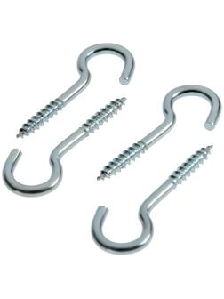 Шуруп-полукольцо, ТУНДРА, 3,5x40 белый цинк 4 шт