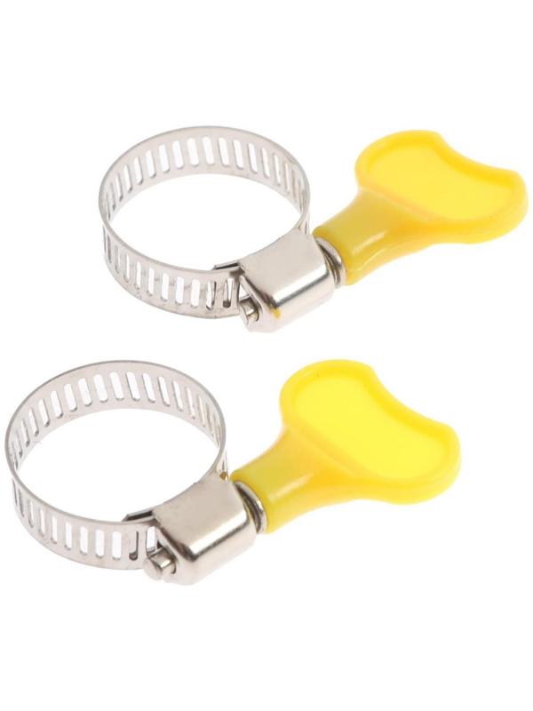 Хомут червячный с ключом Park, диаметр 16-25 мм, ширина 8 мм, нержавеющая сталь, 2 шт.