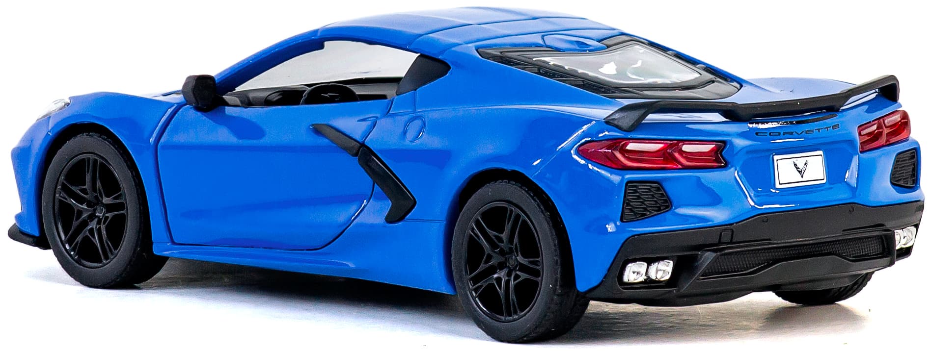Металлическая машинка Kinsmart 1:36 «Chevrolet Corvette Stingray C8» KT5432D,12,5 см., инерционная / Синий