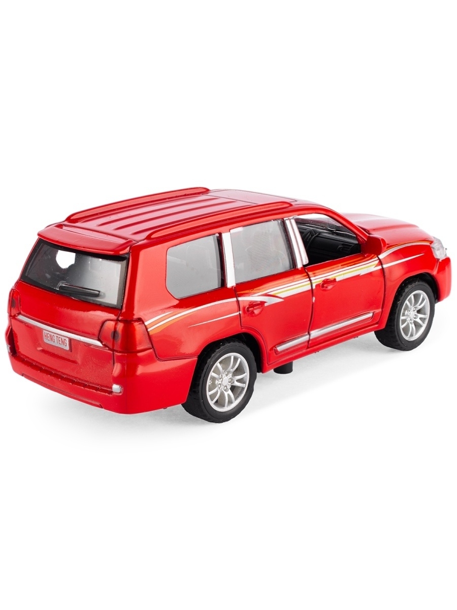 Металлическая машинка Heng Teng 1:36 «Toyota Land Cruiser 200» 53522-4A свет и звук, инерционная / Красный