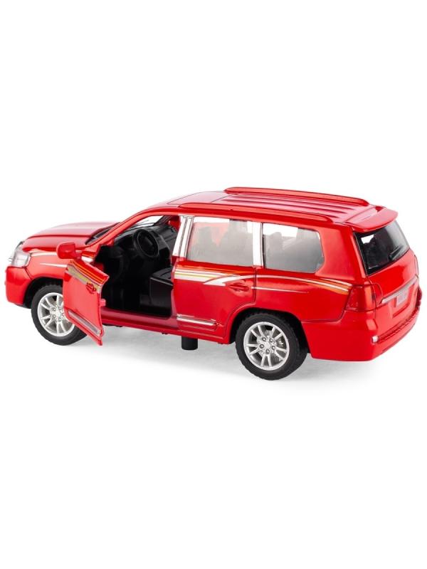 Металлическая машинка Heng Teng 1:36 «Toyota Land Cruiser 200» 53522-4A свет и звук, инерционная / Красный