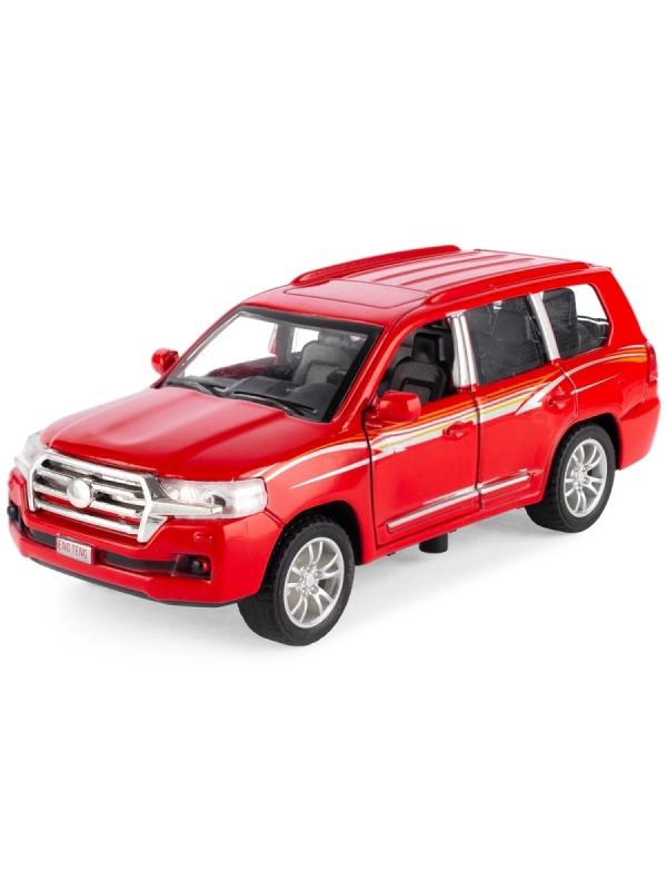Металлическая машинка Heng Teng 1:36 «Toyota Land Cruiser 200» 53522-4A свет и звук, инерционная / Красный