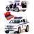 Металлическая машинка Che Zhi 1:32 «Toyota Land Cruiser Prado Полиция ДПС» CZ15J, 16 см., инерционная, свет, звук / Белый